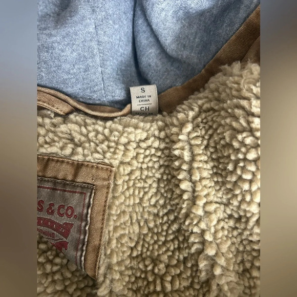 Levi’s Strauss Sherpa Lined Tan Jacket - Picture 9 of 13